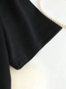 Baskılı Oversize Bisiklet Yaka T-shirt - Siyah resmi